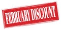 FEBRUARY DISCOUNT text written on red stamp sign Royalty Free Stock Photo