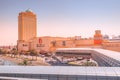 Aerial view of famous Mall of Emirates building and Sheraton Hotel