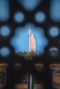 Famous building of the Burj Al Arab Hotel as a symbol of luxury and rich holidays in Dubai and the Royalty Free Stock Photo