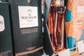 Luxury Macallan Scotch Whisky at duty free shop Royalty Free Stock Photo