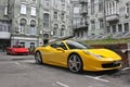 February 27, Ukraine, Kiev; Ferrari 458 Italia and Ferrari 458 Spider, Yellow and red