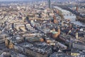 February 20, 2020 frankfurt germany .city view with houses river and bridge Royalty Free Stock Photo