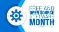 February is Free and open source software month background template. Holiday concept. background, Royalty Free Stock Photo