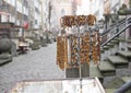 Gdansk, Poland, stand on street selling amber Royalty Free Stock Photo