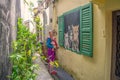 Famous street art mural in Georgetown, Penang, Malaysia