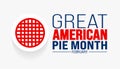 february Great American Pie Month Month background template. Holiday concept. background,