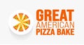 February is Great american pizza bake background template. Holiday concept. background,