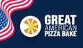 February is Great american pizza bake background template. Holiday concept. background,