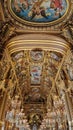 Interior view of the Opera Garnier, in Paris, France.