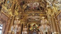 Interior view of the Opera Garnier, in Paris, France.