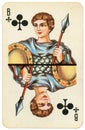 26 February 2020 - Jack of Clubs old grunge russian and soviet style playing card