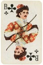 26 February 2020 - Jack of Clubs old grunge russian and soviet style playing card