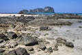 February 15, 2019. Krabi, Thailand. Beautiful Bamboo beach near Phi Phi island, blue clear water and yellow sand Royalty Free Stock Photo