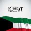 25 february  Kuwait national day  background Template design for card, banner, poster or flyer. Vector Illustration Royalty Free Stock Photo