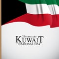 25 february Kuwait national day background Template design for card, banner, poster or flyer. Vector Illustration Royalty Free Stock Photo