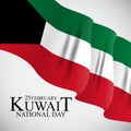 25 february Kuwait national day background Template design for card, banner, poster or flyer. Vector Illustration Royalty Free Stock Photo