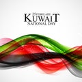 25 february  Kuwait national day  background Template design for card, banner, poster or flyer. Vector Illustration Royalty Free Stock Photo