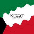 25 february  Kuwait national day  background Template design for card, banner, poster or flyer. Vector Illustration Royalty Free Stock Photo