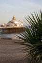 February 1, 2022. Landscape by the sea. Eastbourne Pier and Beach, East Sussex England Royalty Free Stock Photo