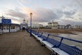 Landscape by the sea. View of Eastbourne Pier, East Sussex England UK Royalty Free Stock Photo