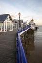 Landscape by the sea. View of Eastbourne Pier, East Sussex England UK Royalty Free Stock Photo