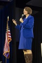 Democratic Candidate Senator Amy Klobuchar appears at 