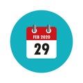 29 february 2020 in the leap year calendar