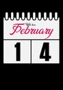 February 14 Lovers day calendar date