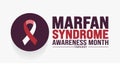 February is Marfan Syndrome Awareness Month background template. Holiday concept. background