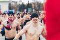 February 23, 2019 Minsk Belarus The race in honor of the holiday on February 23 The race for real men