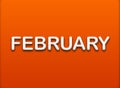 February month name design illustration. Name of The Month Background Template