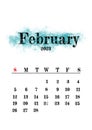 2023 February monthly calendar