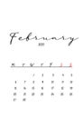 2023 February monthly calendar