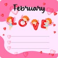 February monthly planner, weekly planner, habit tracker template and example. Template for agenda, schedule, planners, checklists