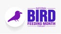 february is National Bird Feeding Month background template. Holiday concept. background, banner Royalty Free Stock Photo
