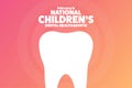 February is National Children Dental Health Month. Holiday concept. Template for background, banner, card, poster with