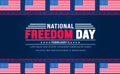 February is national Freedom Day background template. Holiday concept. background, banner, placard, card, and poster design