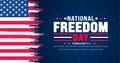 February is national Freedom Day background template. Holiday concept. background, banner, placard, card, and poster design Royalty Free Stock Photo