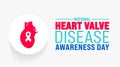 February is National Heart Valve Disease Awareness Day background template. Holiday concept.