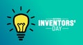 February is National Inventors Day background template. Holiday concept. background, banner, placard,