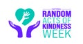 February is National random acts of kindness week background template. Holiday concept. Royalty Free Stock Photo