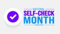 February is National Self Check Month background template. Holiday concept. background