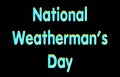 05 February National Weatherman's Day, Shiny text Effect, on Black Backgrand Royalty Free Stock Photo