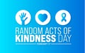 February is Random Acts of Kindness Day background template. Holiday concept. use to background Royalty Free Stock Photo