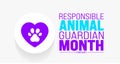 February is Responsible Pet Owners Month background template. Holiday concept. background,