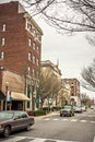 February 2017 Rock Hill USA - street scenes on a cloudy day around city of Rock Hill South carolina Royalty Free Stock Photo