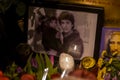 February 25, 2018, RUSSIA, MOSCOW. Memorial to Boris Nemtsov in the center of Moscow, Bolshoy Moskovretsky Bridge, Russia.