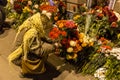 February 25, 2018, RUSSIA, MOSCOW. Memorial to Boris Nemtsov in the center of Moscow, Bolshoy Moskovretsky Bridge, Russia.