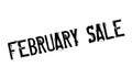 February Sale rubber stamp