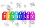 February sales low prices Royalty Free Stock Photo